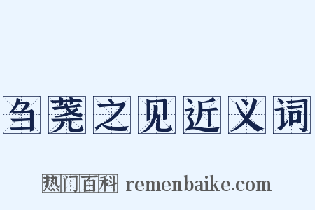 刍荛之见近义词是什么意思的图片